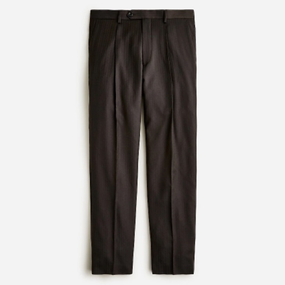 J crew Ludlow Slim-fit suit pant in Italian wool cigar brown 36x30